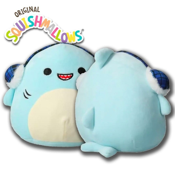Original SquishMallows Sharon the Shark with Ear Muffs - Picture 2 of 7